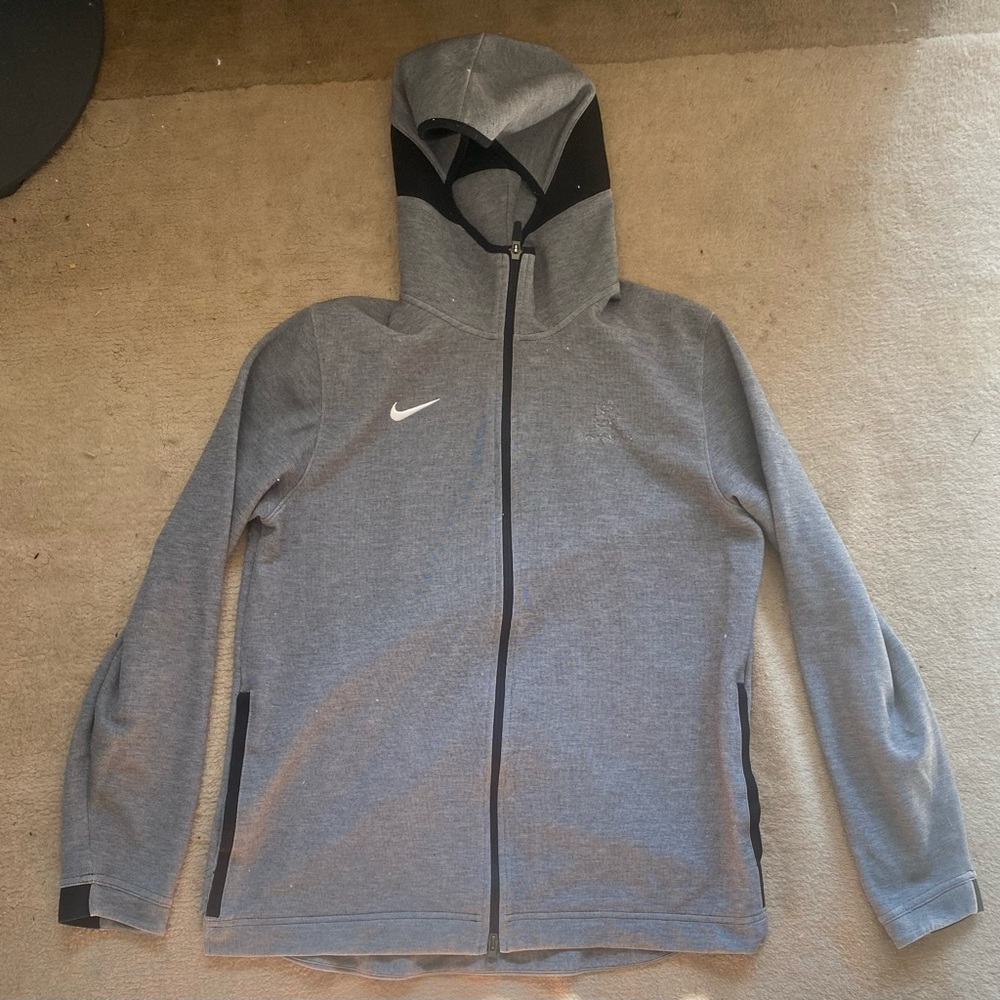 Grey Nike Basketball Warmup Hoodie Sweatshirt